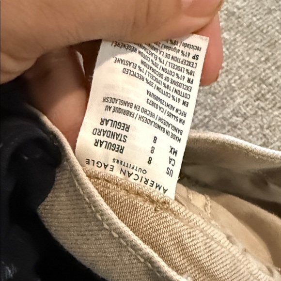 American Eagle Outfitters Beige Wide-Leg Pants - Picture 3 of 4